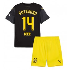 Borussia Dortmund Maximilian Beier #14 Bortedraktsett Barn 2024-25 Kortermet (+ korte bukser)